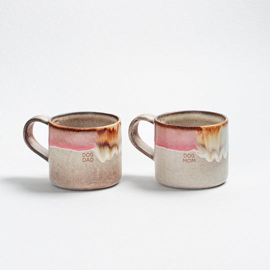 Set of 2 Dog Mom & Dad Mugs 12.2oz / 360ml stoneware ceramic — Melting Ice Cream