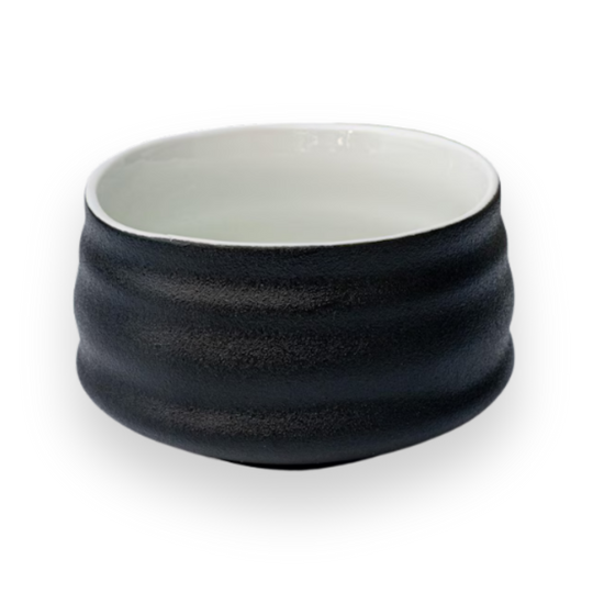 Black and White Ceramic Matcha Bowl