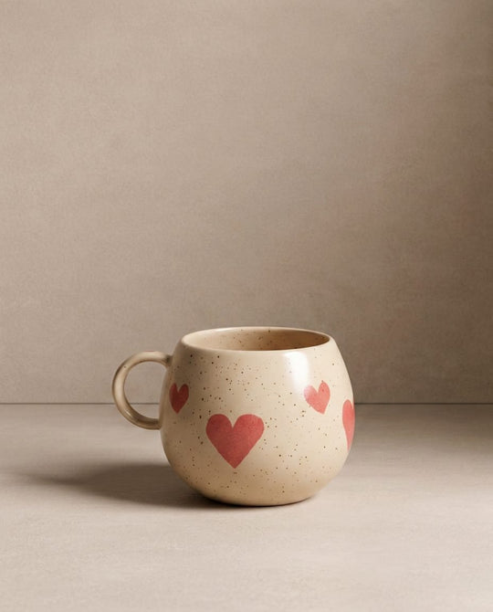 Hearts Stoneware ceramic Mug 17oz / 500ml — Limited Edition