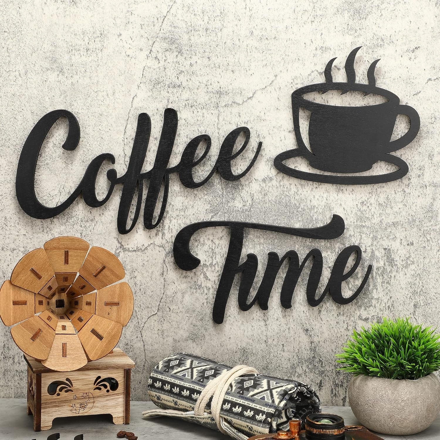 Transform Your Space with 7-Piece Coffee Time Rustic Wall Art Set - Perfect for Coffee Lovers!