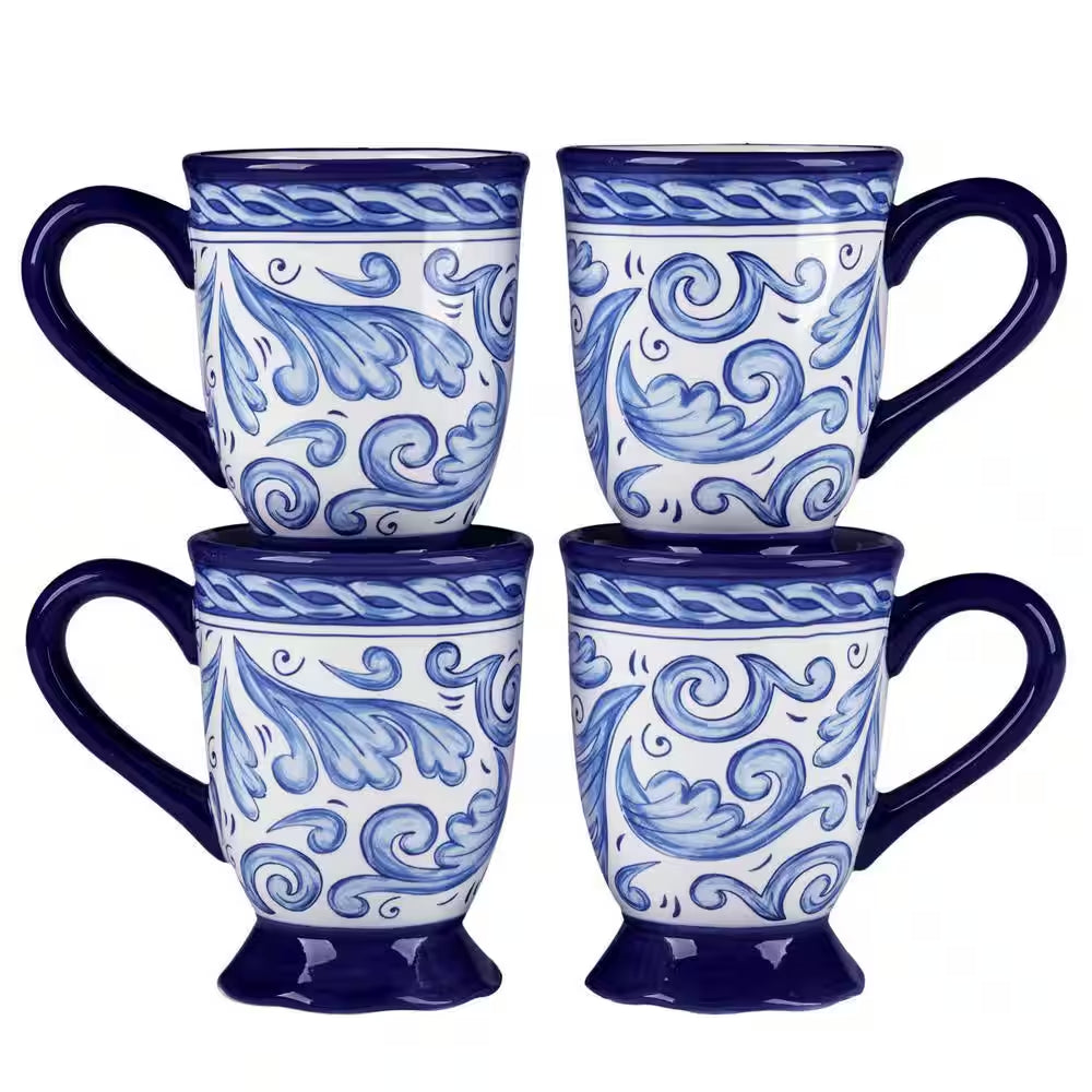 Veranda 14 Oz. Multi-Colored Melamine Mug (Set of 4)