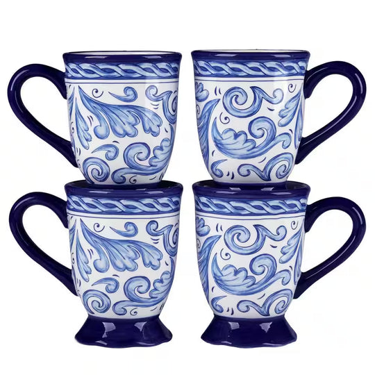 Veranda 14 Oz. Multi-Colored Melamine Mug (Set of 4)