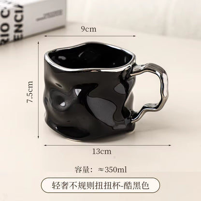 Irregular Ceramic Mugs Creative Coffee Cups Couple'S Home Cups Ceramic Mugs Living Room Drinking Utensils Ceramic Mugs Gifts