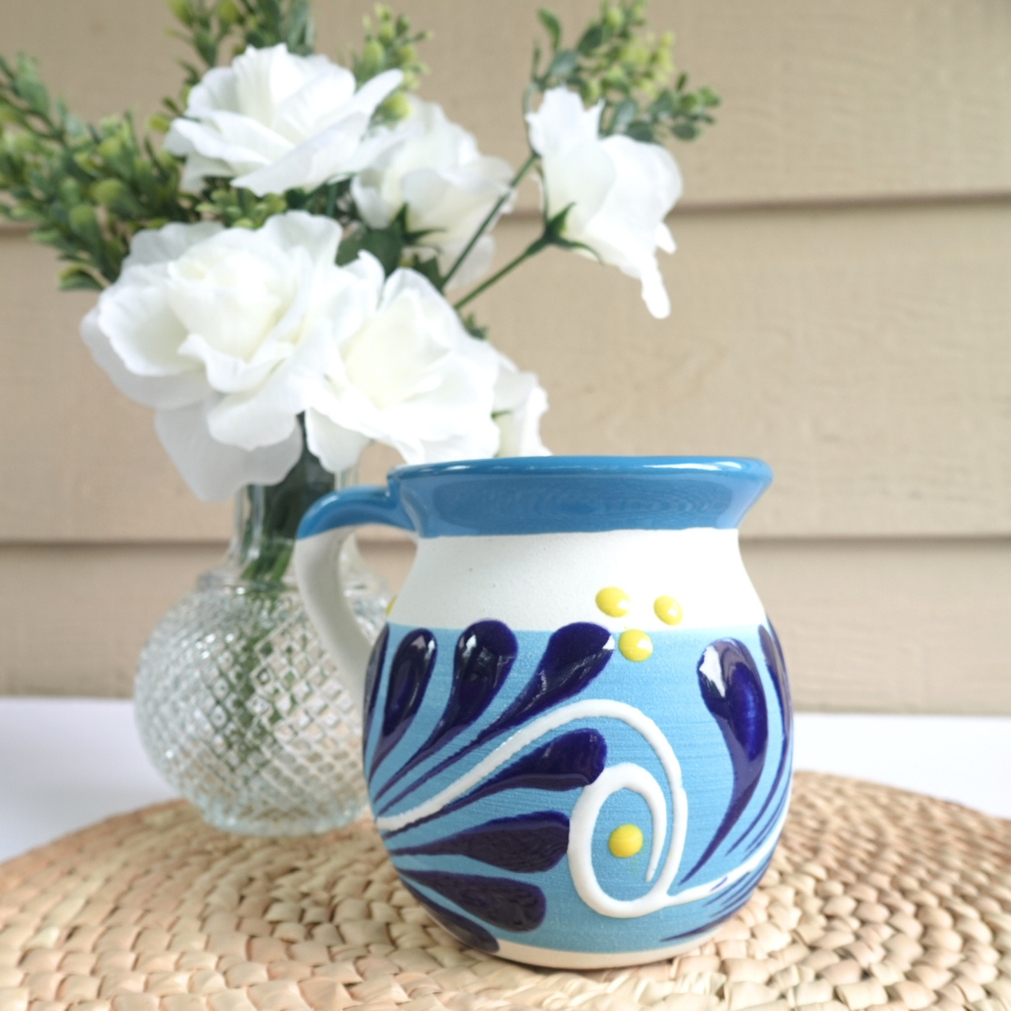 Handmade Mexican Clay Mug (Jarrito Style)