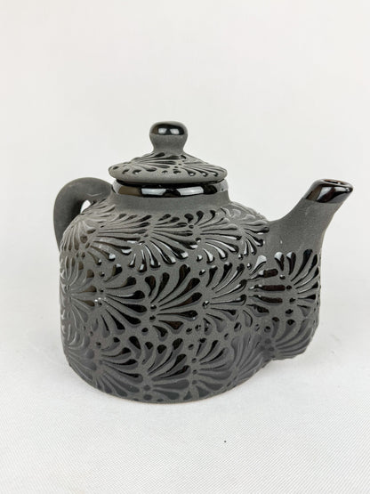 Mexican Black Talavera Style Tea Set Set 6pc - Juego de Te
