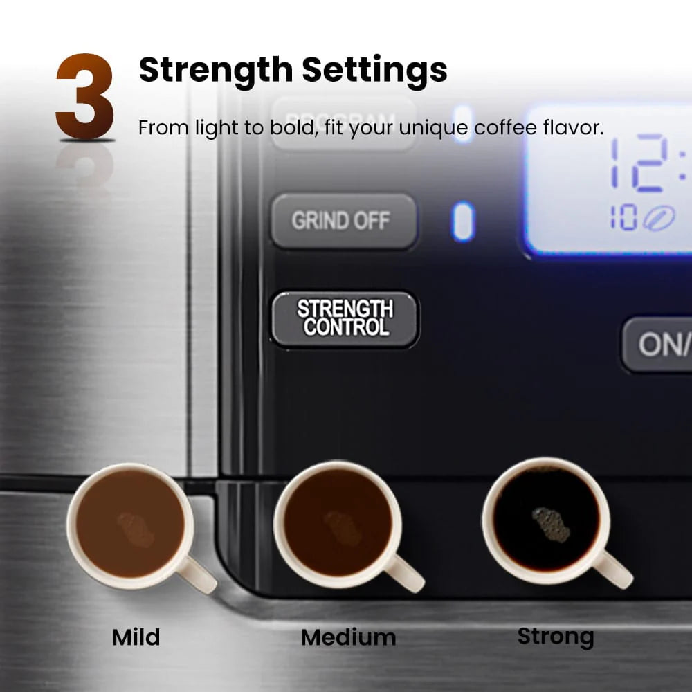 Programmable 10-Cup Grind & Brew Coffee Maker Machine with Built-In Grinder DCMB0