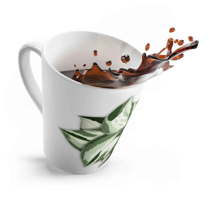 Manjula Pothos Mug 12 Oz Ceramic Coffee Cup With Heart Shaped Leaves White Glossy Finish