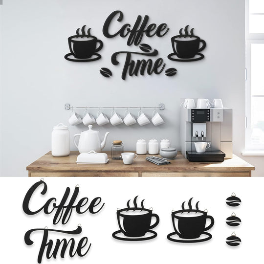 Transform Your Space with 7-Piece Coffee Time Rustic Wall Art Set - Perfect for Coffee Lovers!