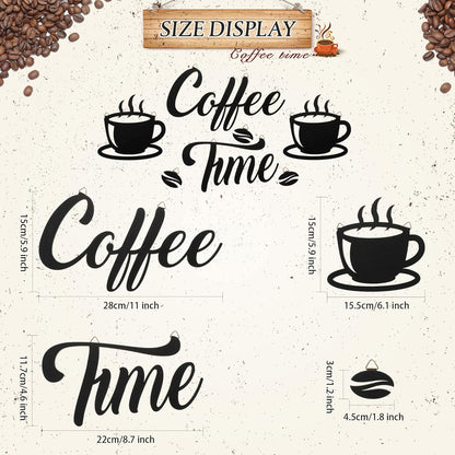 Transform Your Space with 7-Piece Coffee Time Rustic Wall Art Set - Perfect for Coffee Lovers!