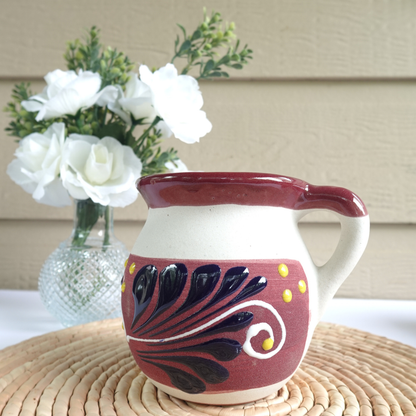 Handmade Mexican Clay Mug (Jarrito Style)