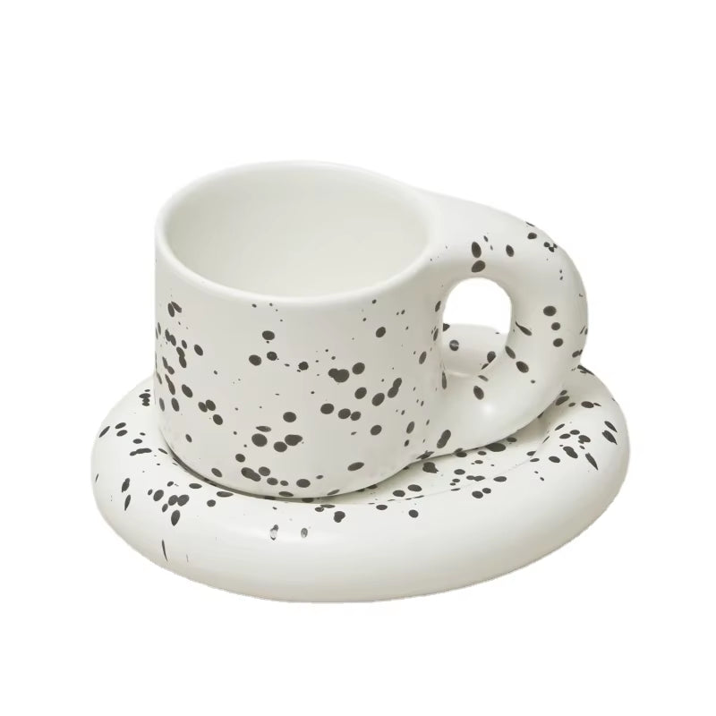 Korean Style Fatty Mug Design Splash Ink Ceramic Cup Spot Mugs Simple Coffee Mug Couple Cups Coffee Mugs Tea Drinkware