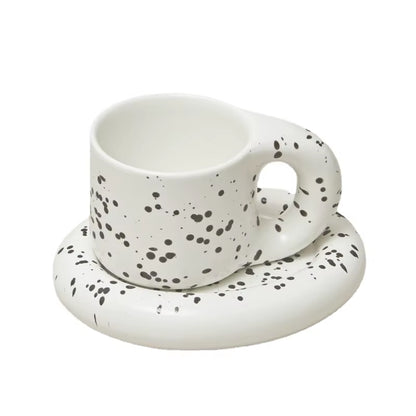 Korean Style Fatty Mug Design Splash Ink Ceramic Cup Spot Mugs Simple Coffee Mug Couple Cups Coffee Mugs Tea Drinkware