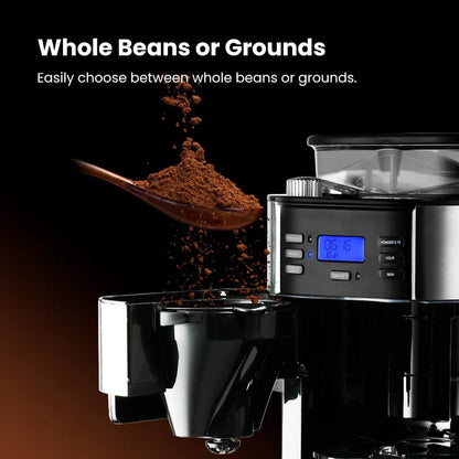Programmable 10-Cup Grind & Brew Coffee Maker Machine with Built-In Grinder DCMB0