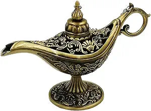 Vintage Aladdin Magic Genie Lamp Bronze Decor