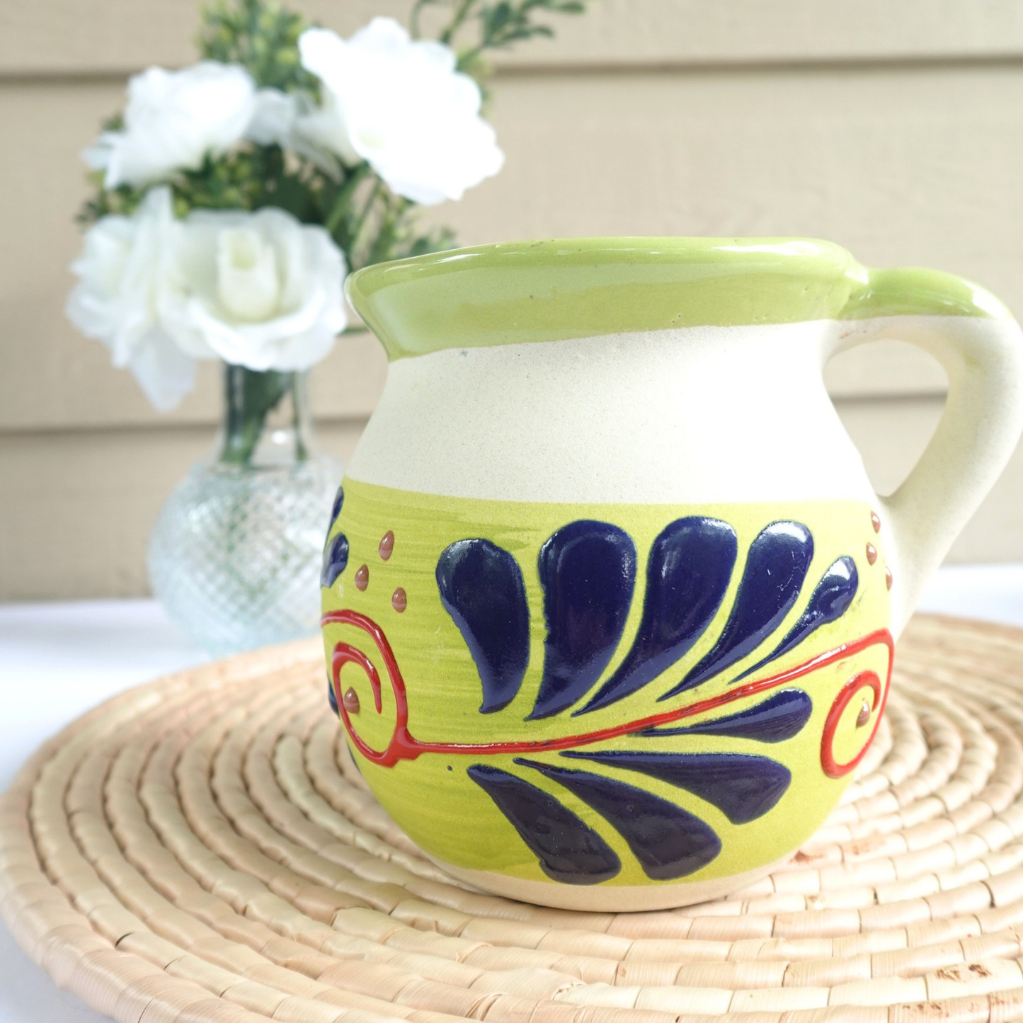 Handmade Mexican Clay Mug (Jarrito Style)