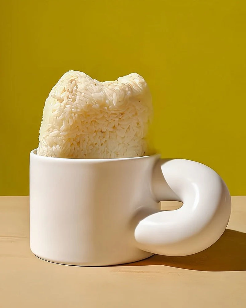 Handmade XXXL Ceramic Chubby Mug - Unique Cute Large Mug for Coffee & Tea