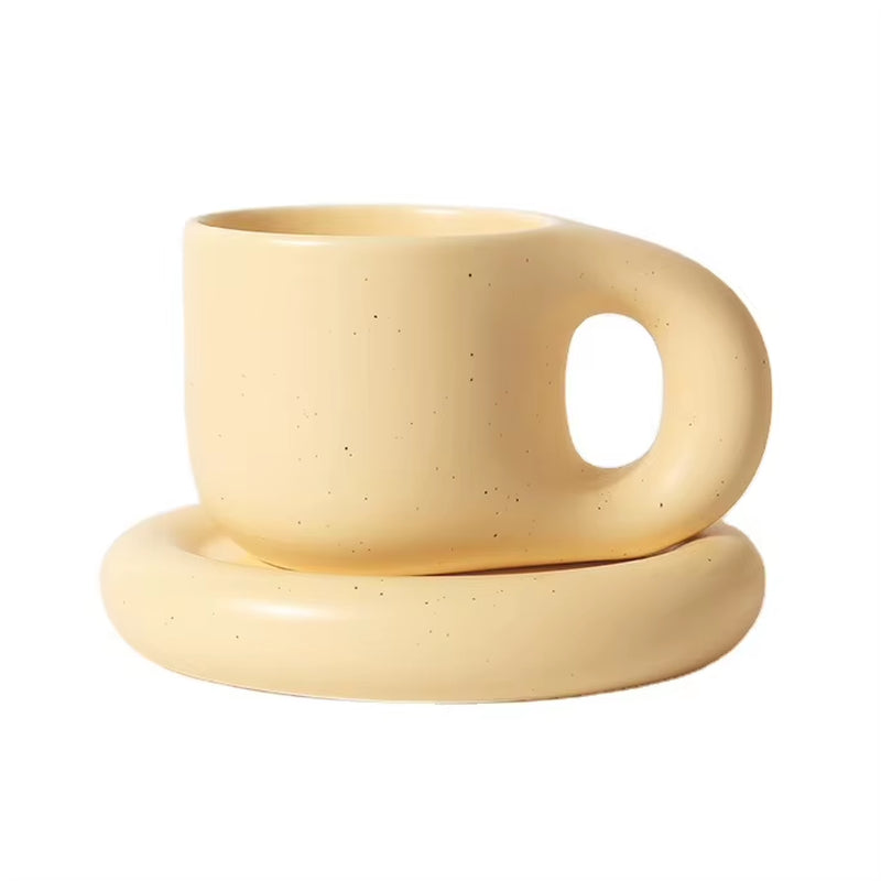 Korean Style Fatty Mug Design Splash Ink Ceramic Cup Spot Mugs Simple Coffee Mug Couple Cups Coffee Mugs Tea Drinkware