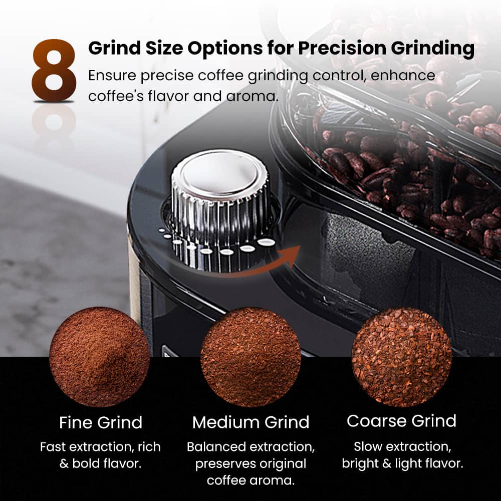 Programmable 10-Cup Grind & Brew Coffee Maker Machine with Built-In Grinder DCMB0
