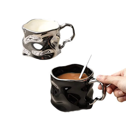 Irregular Ceramic Mugs Creative Coffee Cups Couple'S Home Cups Ceramic Mugs Living Room Drinking Utensils Ceramic Mugs Gifts