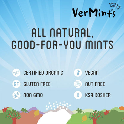 Organic Mint Variety Pack 6 Tins 1.41Oz Vegan Gluten Free Delicious Flavor