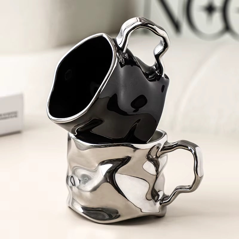 Irregular Ceramic Mugs Creative Coffee Cups Couple'S Home Cups Ceramic Mugs Living Room Drinking Utensils Ceramic Mugs Gifts