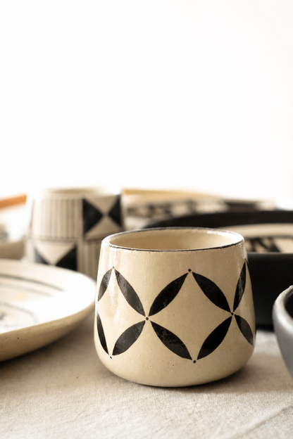 Handmade Stoneware Coffee Mug: Hand Painted Heritage Collection