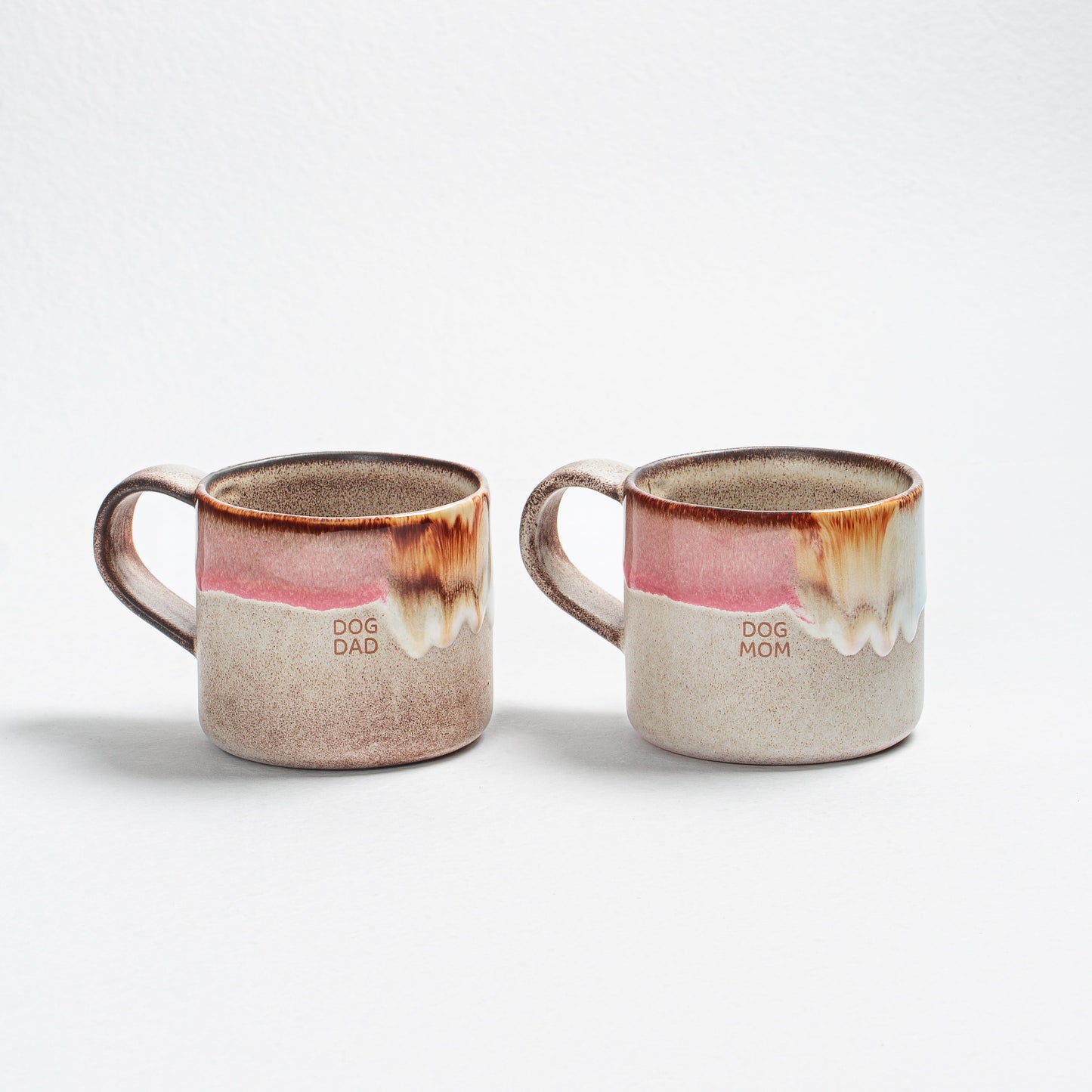 Set of 2 Dog Mom & Dad Mugs 12.2oz / 360ml stoneware ceramic — Melting Ice Cream