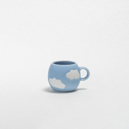 Set of 6 Espresso Ball Mugs stoneware ceramic — Cloud Collection Gift Box