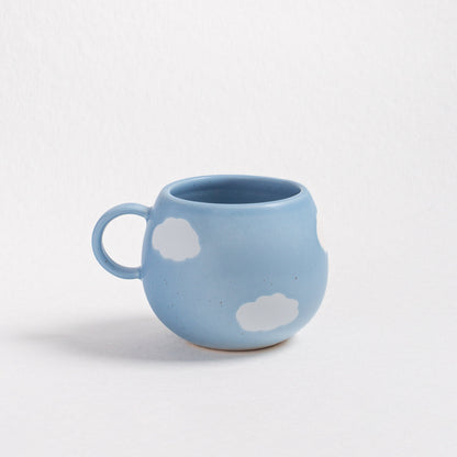 Set of 6 Espresso Ball Mugs stoneware ceramic — Cloud Collection Gift Box