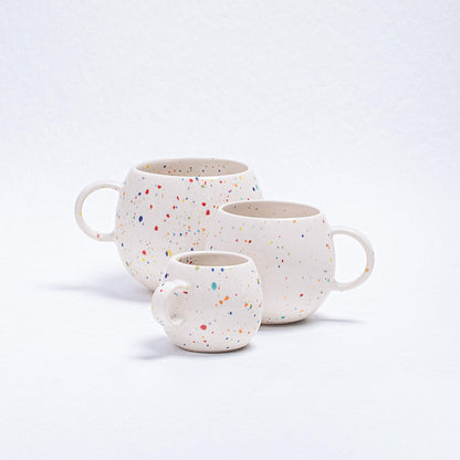 White Ball Mug 8.5oz / 250ml stoneware ceramic — Party Collection