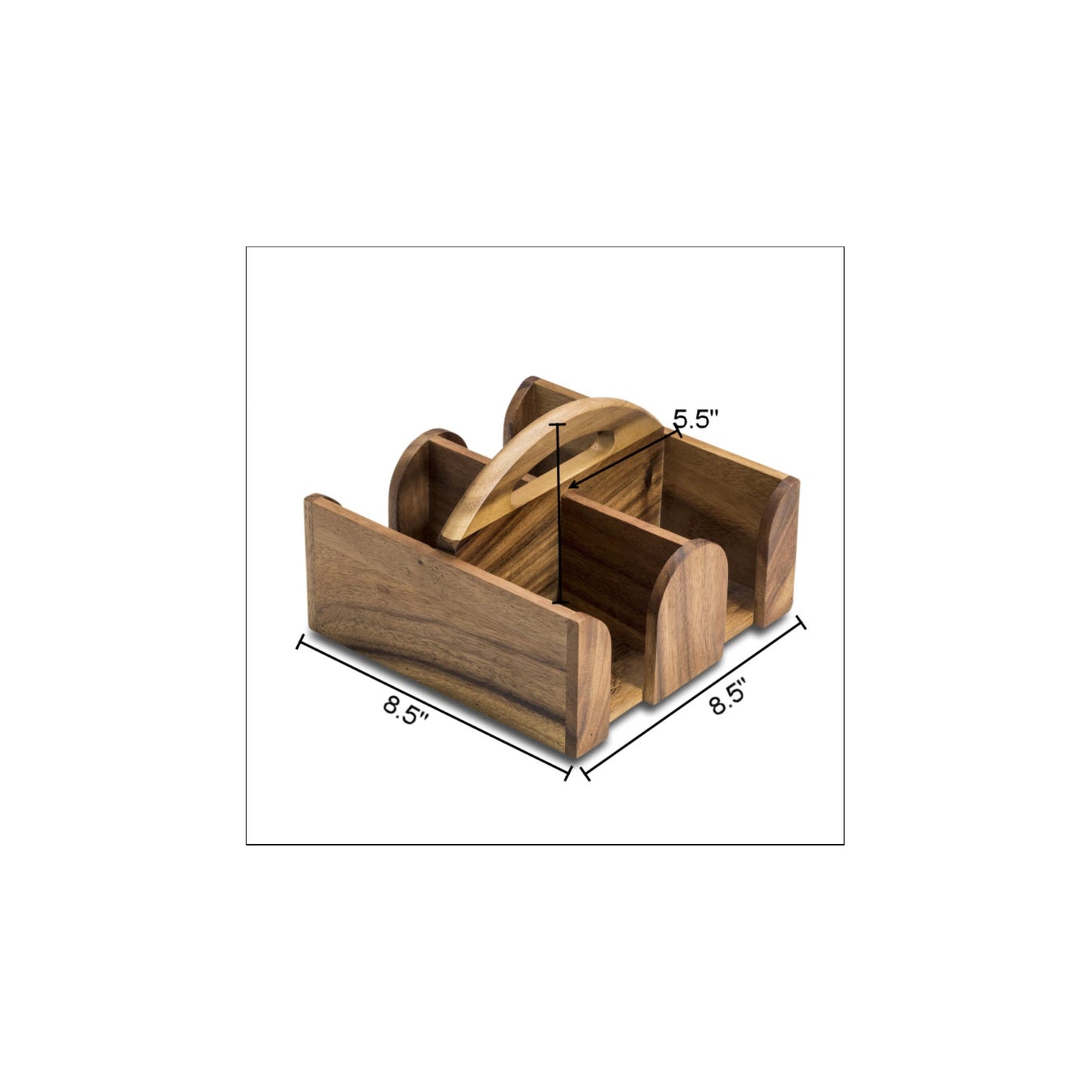 Elegant Acacia Wood Coffee Mug Caddy - Perfect for Organizing Your Favorite Mugs