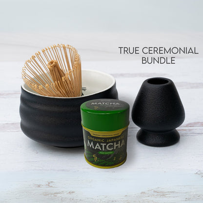 Black and White Ceramic Matcha Bowl
