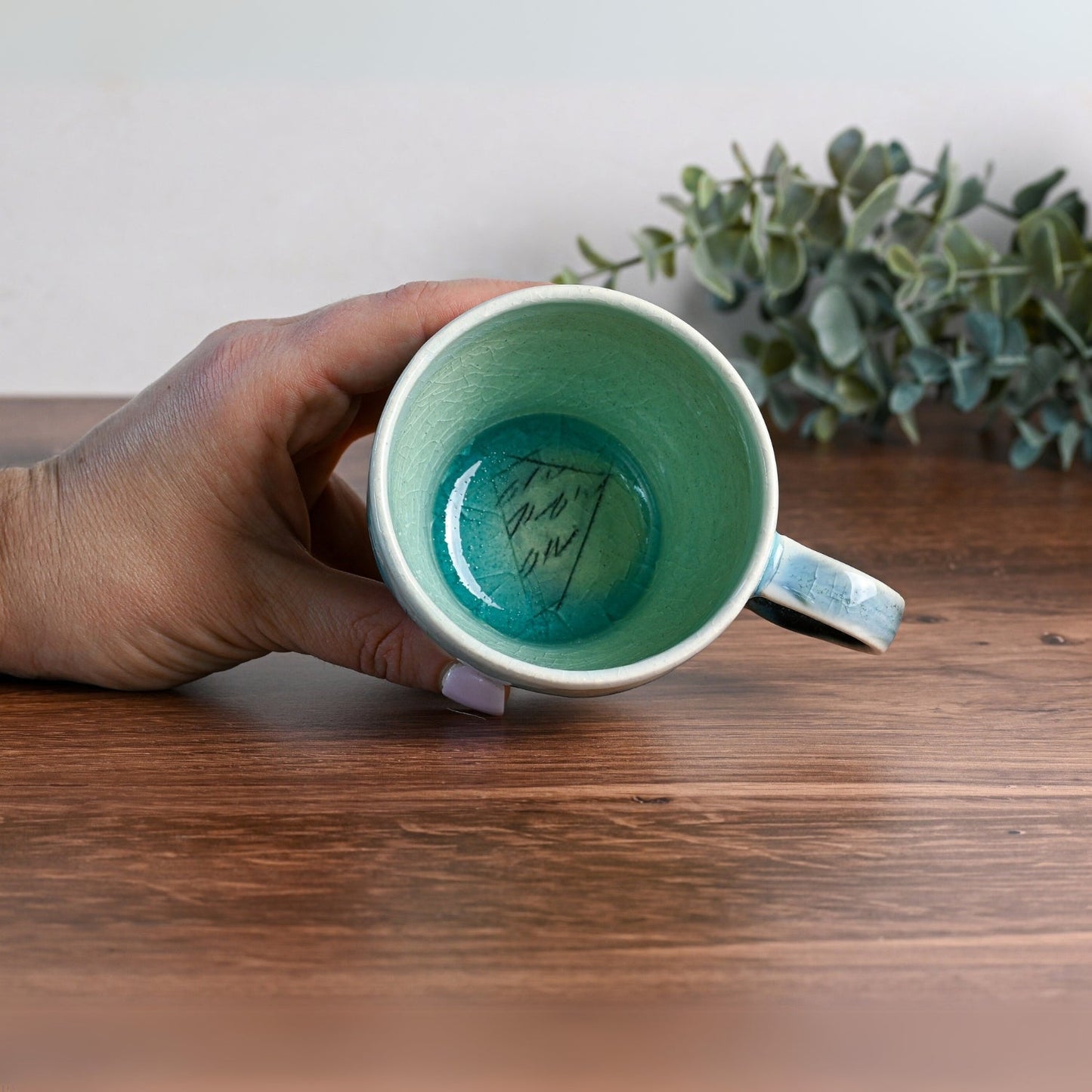Blue Ceramic Tea Cup with Saucer - Traditional Japanese Tea Cup - Premium Quality Ceramic Mugs
