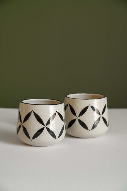Handmade Stoneware Coffee Mug: Hand Painted Heritage Collection