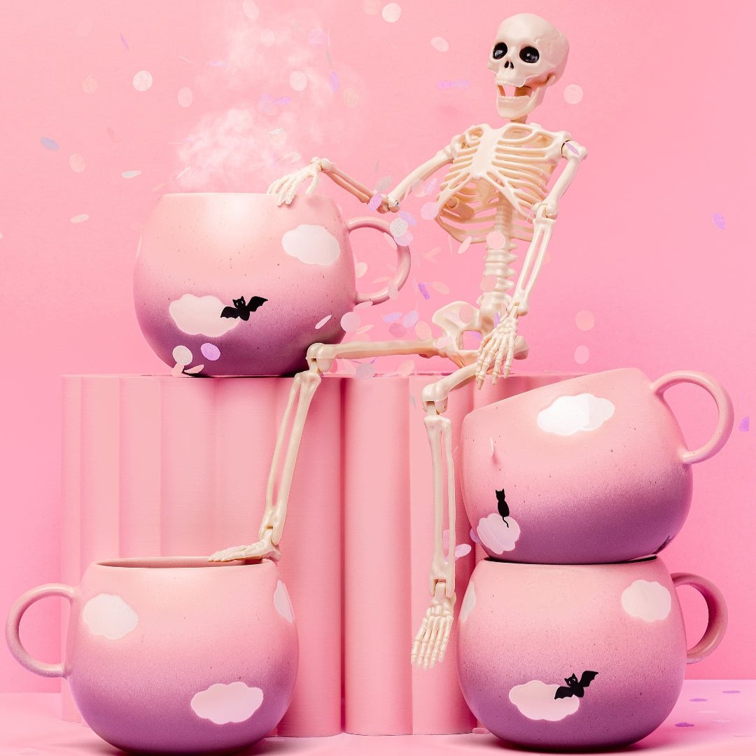 Pinklac Cloud stoneware ceramic Mug 17oz / 500ml Bat — Halloween Collection