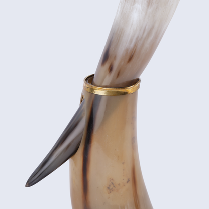 handmade touch viking drinking horn with stand authentic mead mug 16 oz