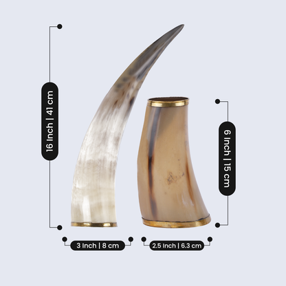 handmade touch viking drinking horn with stand authentic mead mug 16 oz