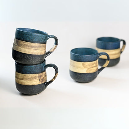 Handcrafted Mino Ware Ceramic Mug from Japan, 8 oz (240 ml)