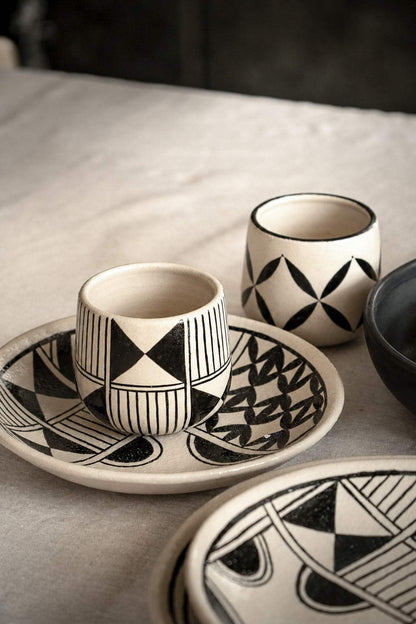 Handmade Stoneware Coffee Mug: Hand Painted Heritage Collection