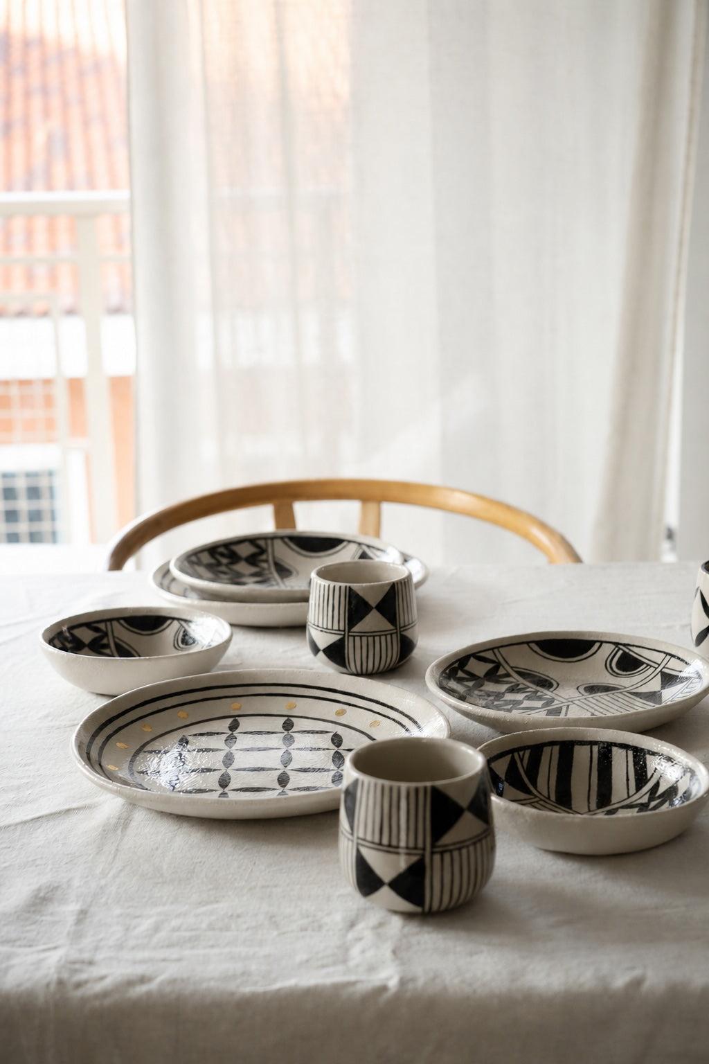 Handmade Stoneware Coffee Mug: Hand Painted Heritage Collection