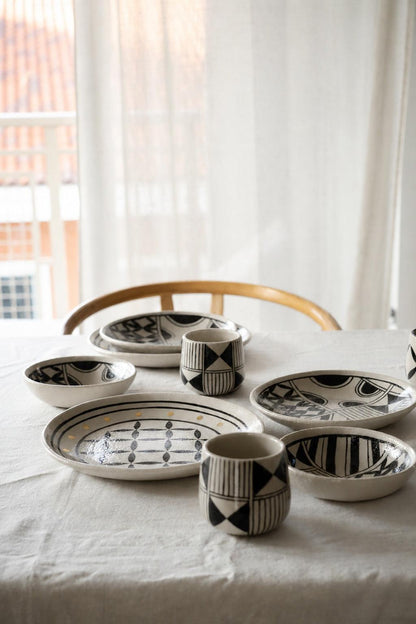 Handmade Stoneware Coffee Mug: Hand Painted Heritage Collection