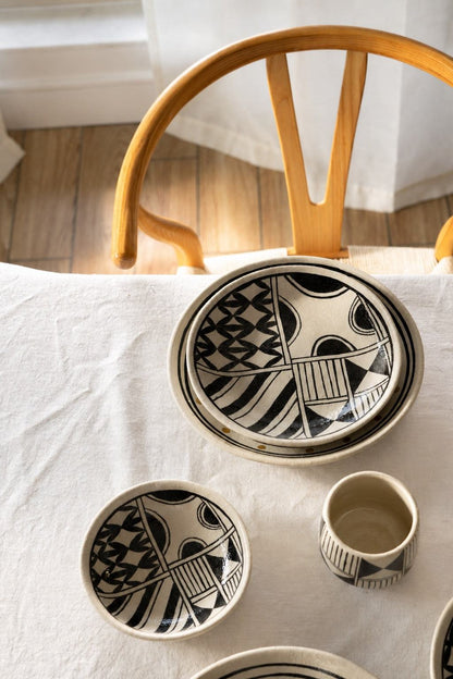 Handmade Stoneware Coffee Mug: Hand Painted Heritage Collection