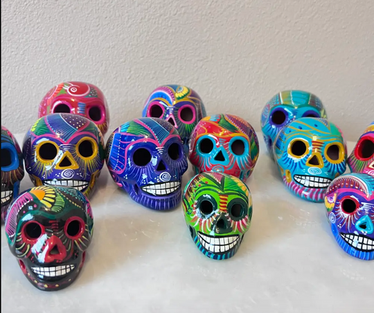 Ceramic Skulls Set of 2