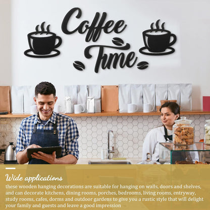 Transform Your Space with 7-Piece Coffee Time Rustic Wall Art Set - Perfect for Coffee Lovers!