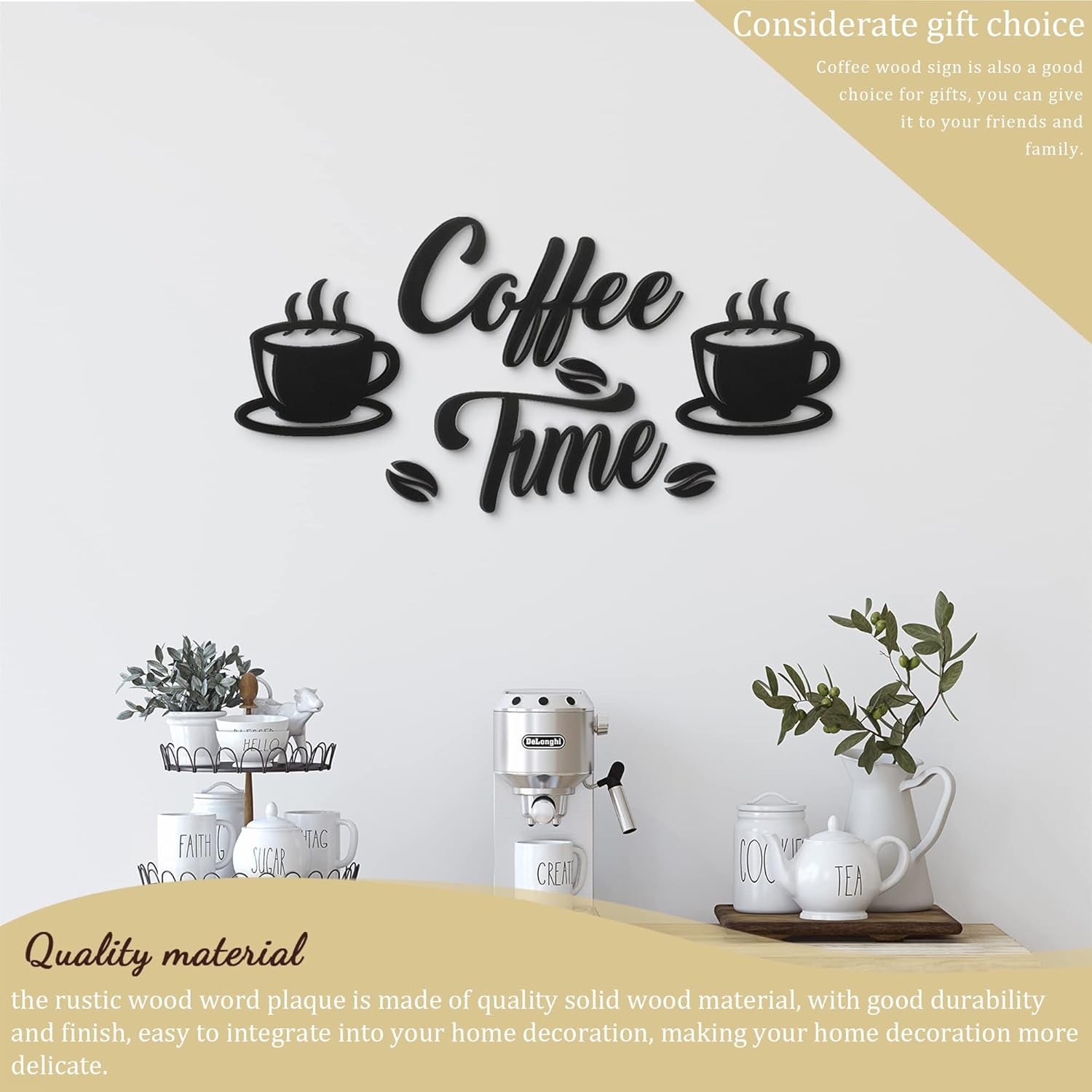 Transform Your Space with 7-Piece Coffee Time Rustic Wall Art Set - Perfect for Coffee Lovers!