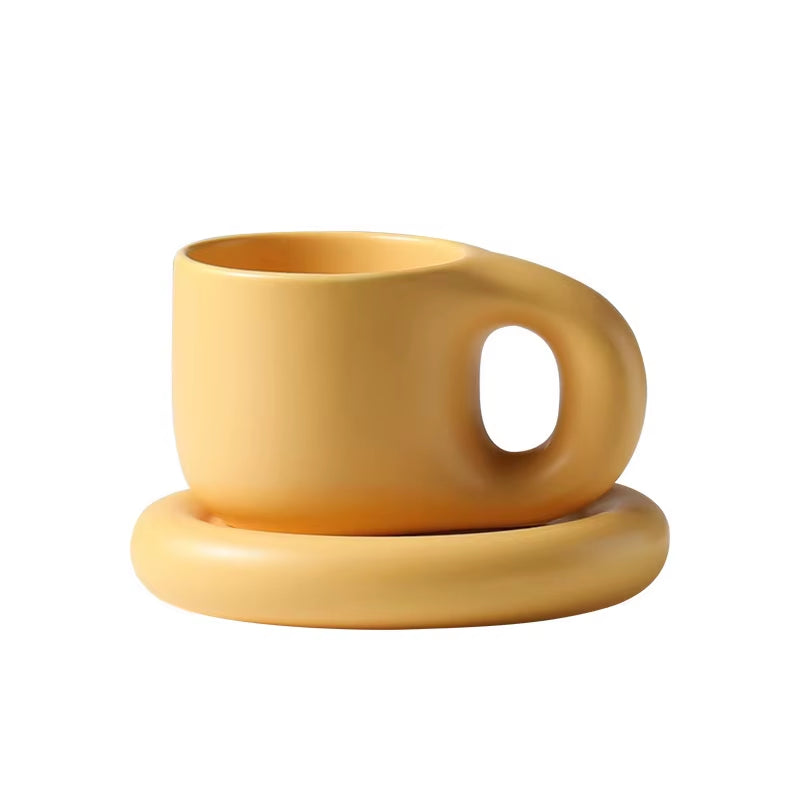 Korean Style Fatty Mug Design Splash Ink Ceramic Cup Spot Mugs Simple Coffee Mug Couple Cups Coffee Mugs Tea Drinkware
