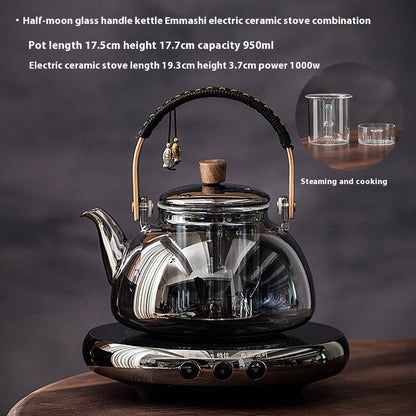 Glass Cooking Kettle Electric Ceramic Stove Household Tea Set Small Health Preservation Tea-boiling Stove Suit