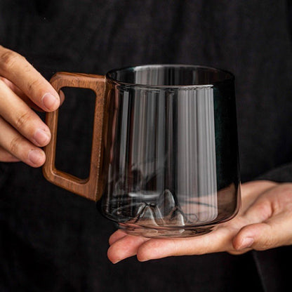 Stylish Borosilicate Glass – Green-Gray 400-430ml