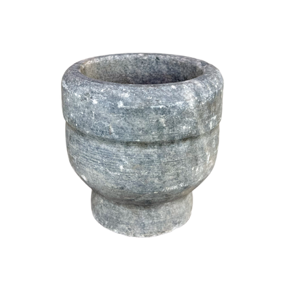 Carved Stone Pedestal Bowl