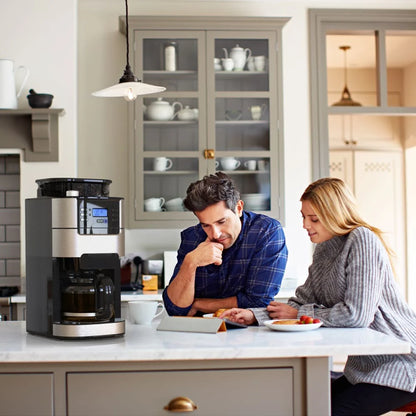 Programmable 10-Cup Grind & Brew Coffee Maker Machine with Built-In Grinder DCMB0